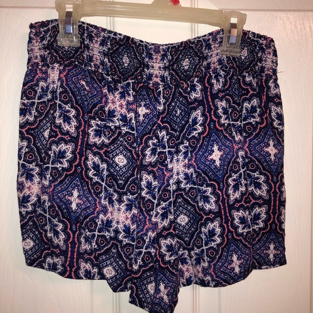 Flowy pink and purple shorts